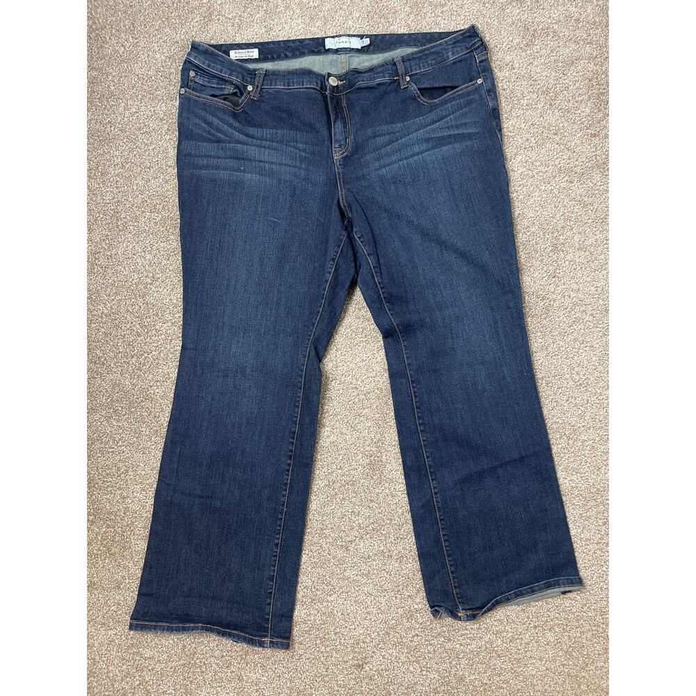 Torrid Women's Relaxed Boot Western Cowgirl Boho Casual Stretch Jean Dark 24R